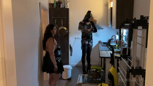 Latex Dishwasher Spanking - Heel Worship & Ass Slap: Watch on EroticOnly